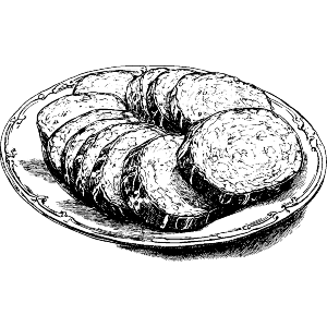 Salami Slices on Plate