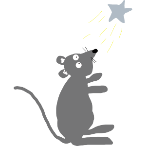 Mouse Watching A Shooting Star