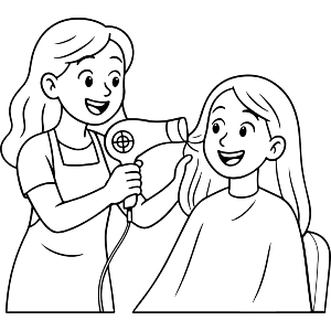 Hair Stylist & Client