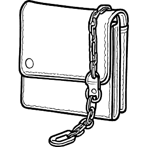 Leather Wallet With Chain