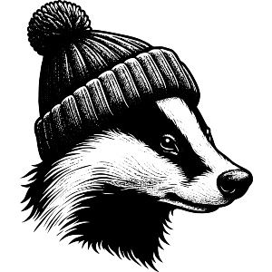 Badger in a Bobble Hat