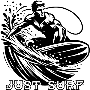 Surfer Riding Wave