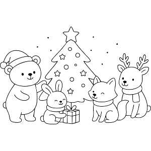 Christmas Forest Animals