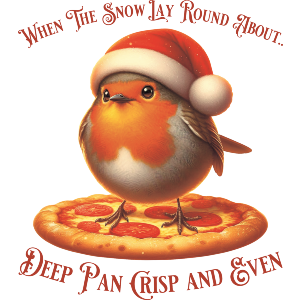 Funny Robin With Pizza