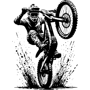 Muddy Mountain Bike Wheelie