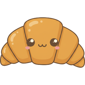 Cute Smiling Croissant