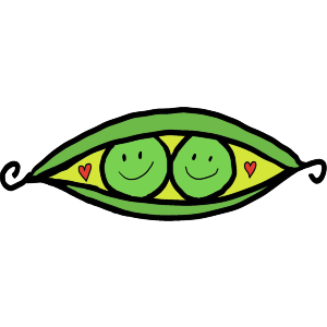 Two Happy Peas in a Pod