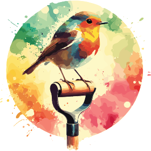 Robin on a Garden Spade