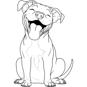 Happy Pit Bull Terrier