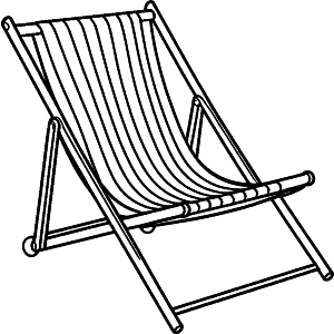 Deck Chair Line Art