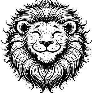 Happy Lion Face
