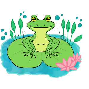 Frog On A Lily Pad
