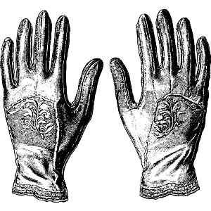 Vintage Female Gloves with Pattern