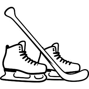 Hockey Stick & Skates