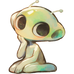Cute Alien Sitting