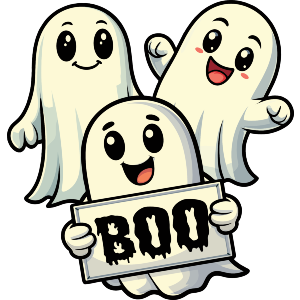 Cute Halloween Ghosts