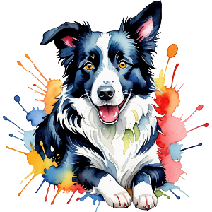 Colourful Border Collie