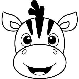 Happy Zebra Face