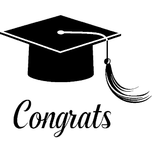Congrats with Graduation Cap