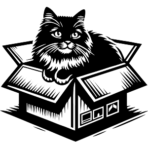 Playful Cat In A Box