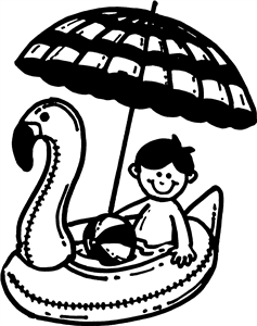 Child In Swan Inflatable