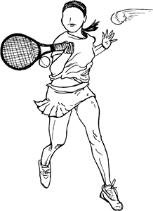 Lady Playing Tennis