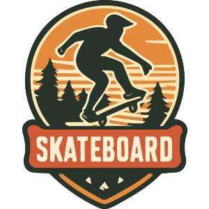Skateboarding Emblem Design