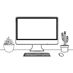 Computer Monitor on Desk