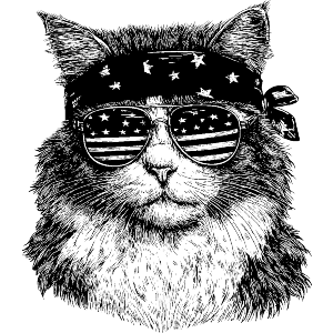 Cat Wearing Sunglasses