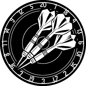 Dartboard With Darts