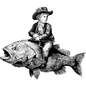 Boy Riding Fish