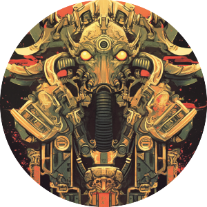 Japanese Cyberpunk Techpriest Emblem
