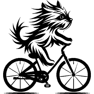 Yorkshire Terrier Riding Bicycle
