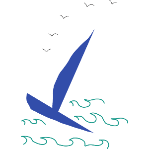 A Sailing Boat In Rough Sea