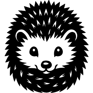 Cute Curled-Up Hedgehog With Spikes
