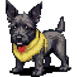 Scottish Terrier Dog Pixel Art