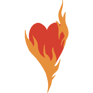 Heart on Fire a Symbol of Passion