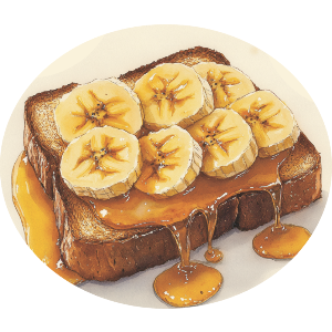 Banana and Honey on Bread