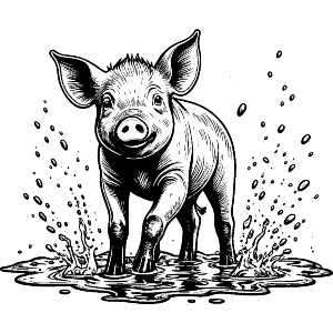 Pig in Mud