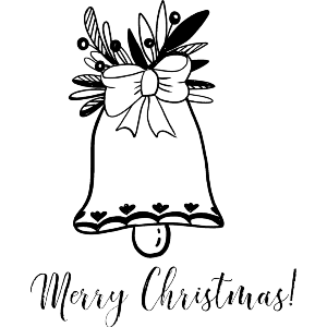 Merry Christmas Greeting With Bell