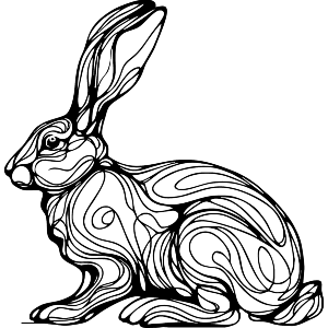 Resting Hare Doodle