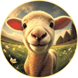 Smiling Baby Lamb