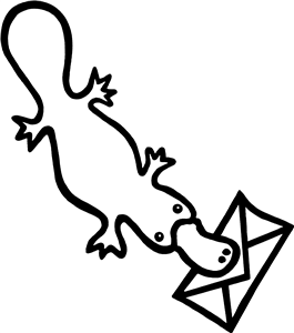 Platypus Holding Letter