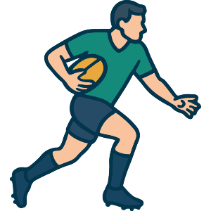 Rugby Player Running