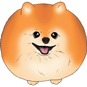 Happy Round Pomeranian Dog