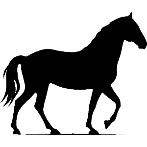 Horse Silhouette Side View 