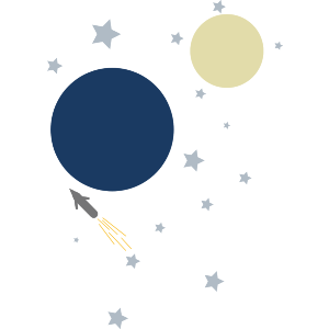 A Rocket Orbiting A Planet 