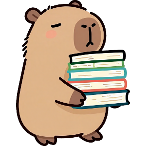 Capybara with Books