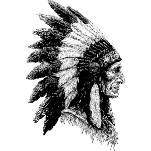 Native American Chief Side View