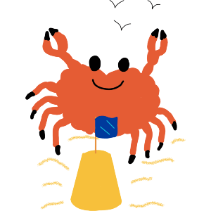 Crab Makes A Sand Castle